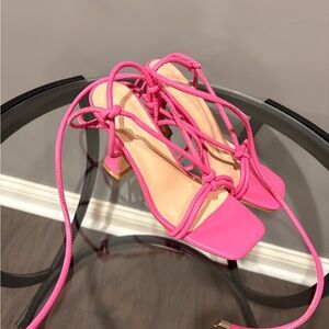 Elegant Pink Strappy Sandals